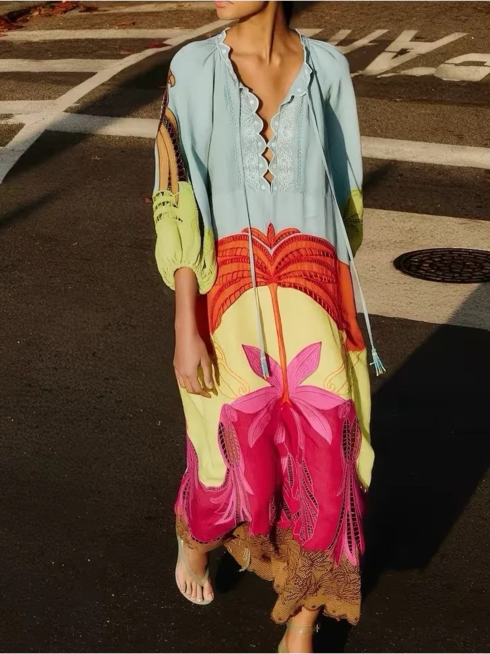 FARM Rio Usiacuri Multicolor Richelieu Maxi Dress, XS S - Picture 2 of 10